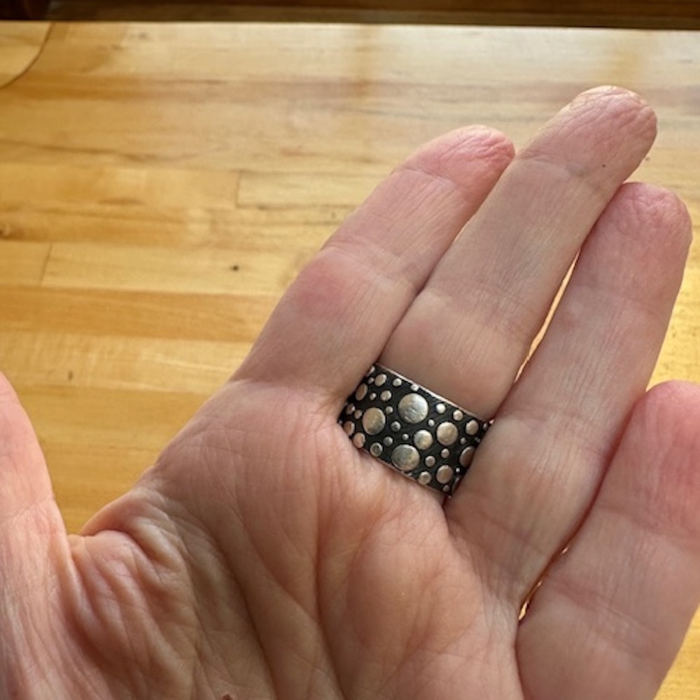unique sterling silver stone ring - Picture 9 of 9